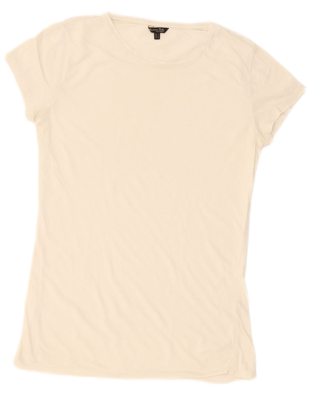 Massimo Dutti T-shirt pour femme UK 10 Small Blanc cassé