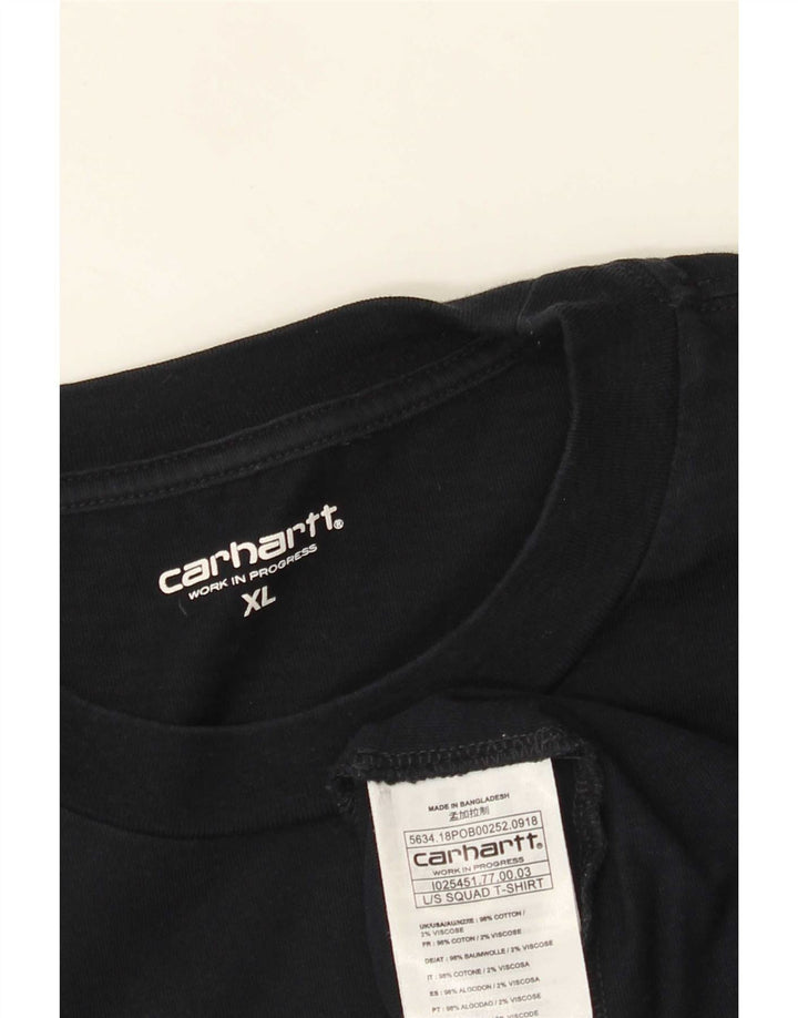 Carhartt Haut Homme Manches Longues XL Bleu Marine Coton