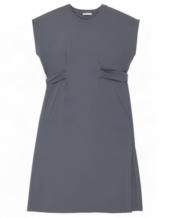 Zara Femme T-Shirt Robe UK 18 XL Bleu Coton