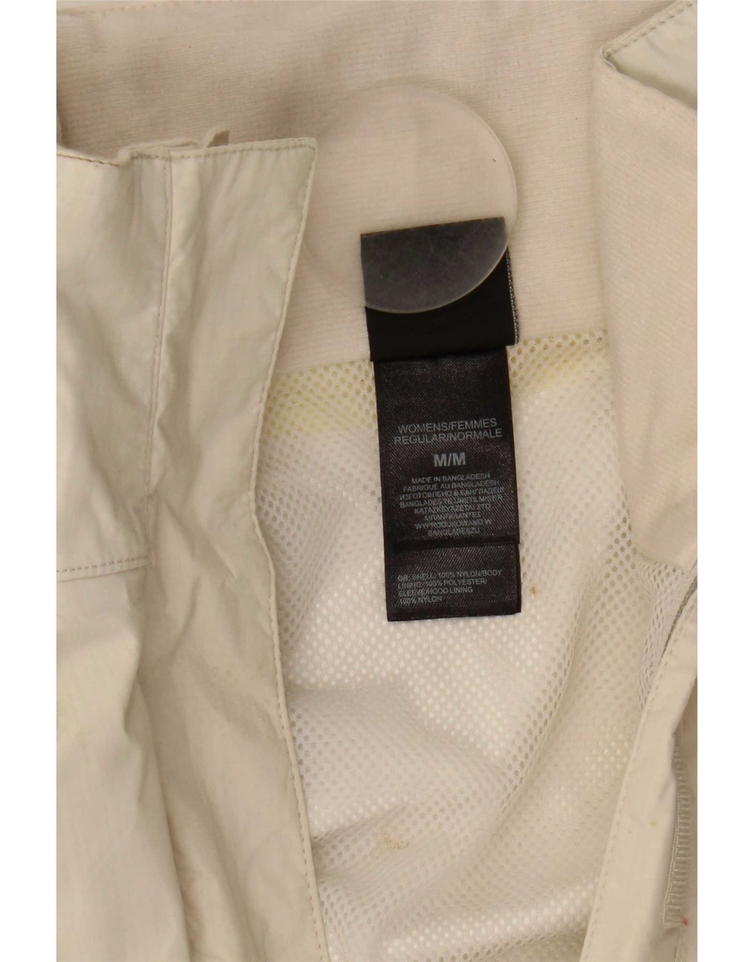 The North Face Veste de pluie à capuche pour femme UK 14 Medium White Nylon