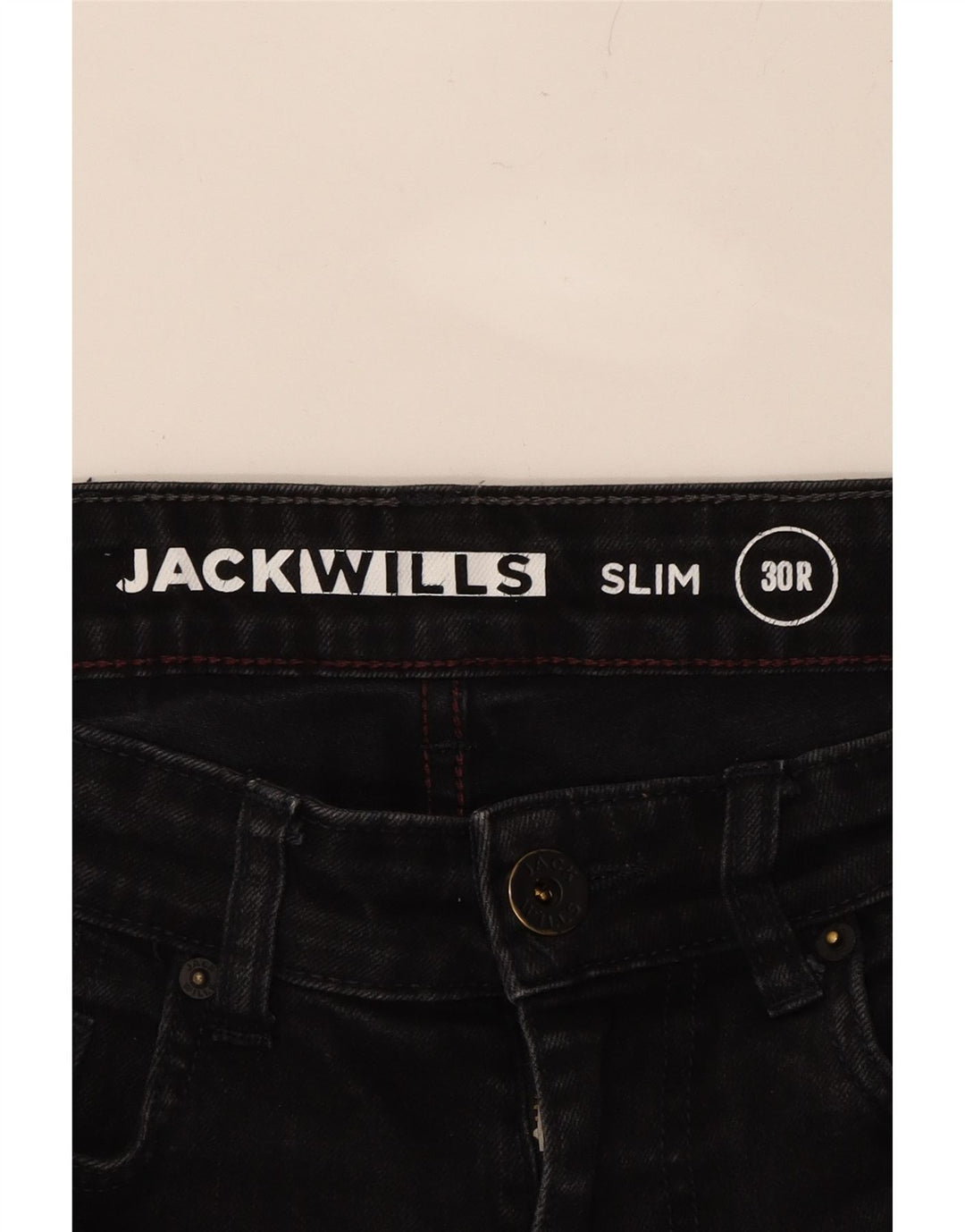 JACK WILLS Mens Slim Jeans W30 L29 Black Cotton Vintage Jack Wills and Second-Hand Jack Wills from Messina Hembry 