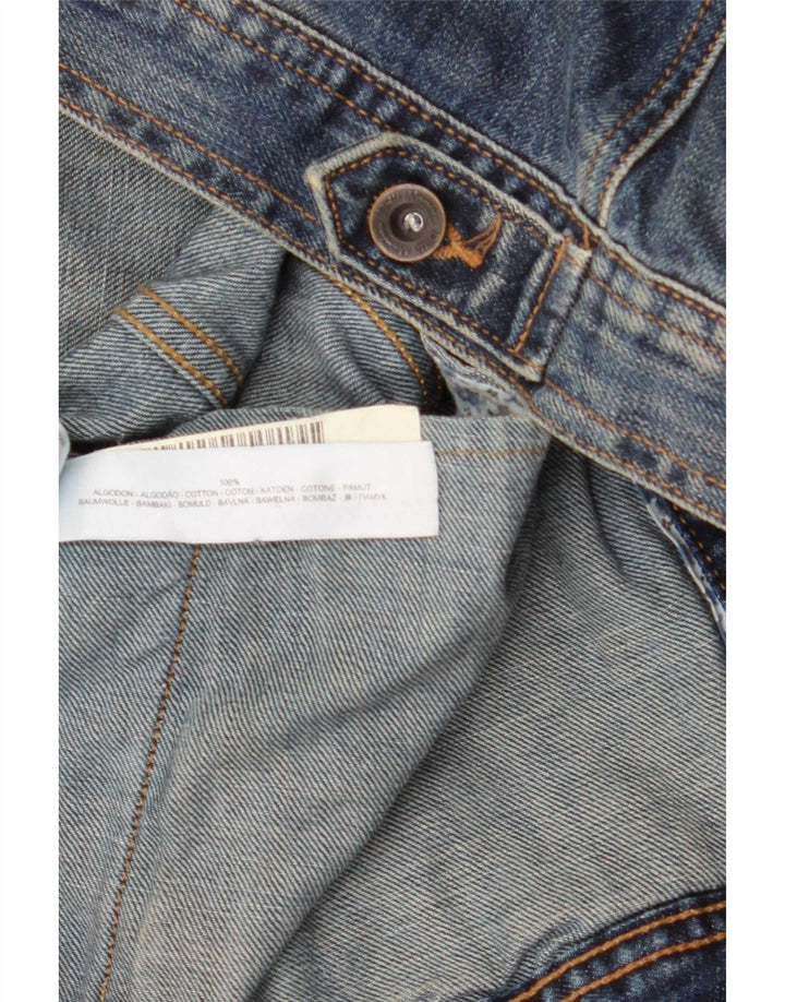 Massimo Dutti Veste en jean pour femme UK 14 Large Bleu Coton