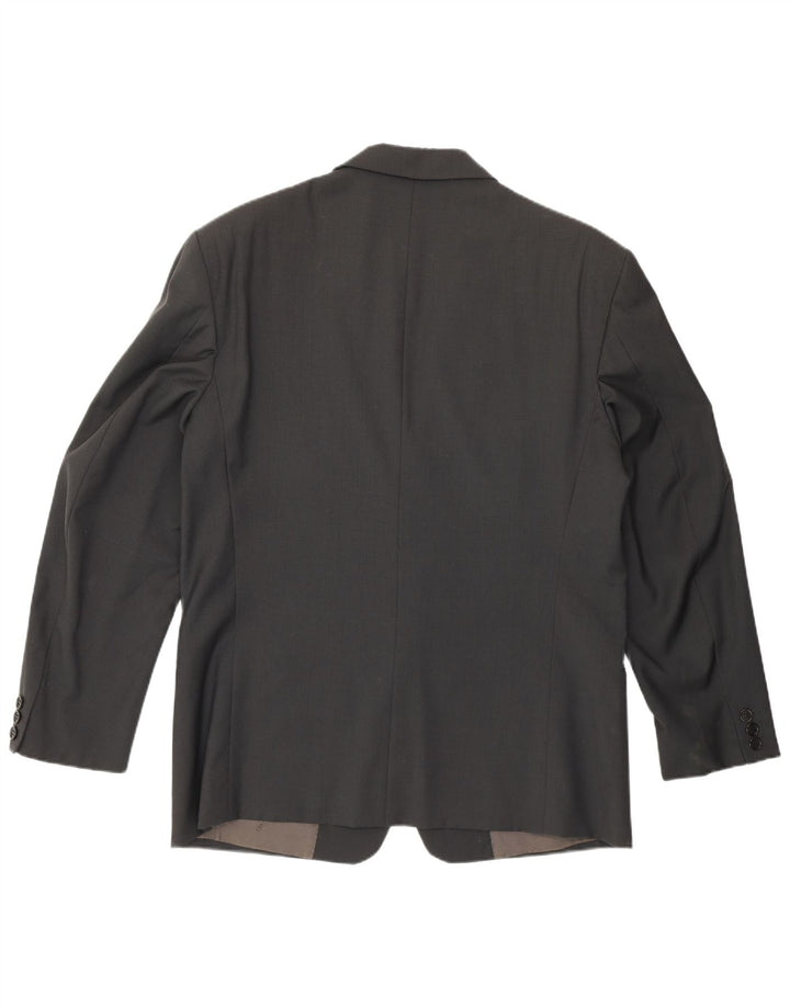 Trussardi Veste Blazer 2 Boutons Homme IT 52 XL Gris Laine Vierge
