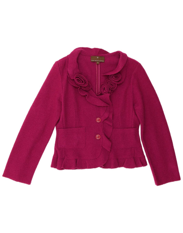 Fenn Wright Manson Veste blazer à 2 boutons pour femme UK 16 Grand rose floral