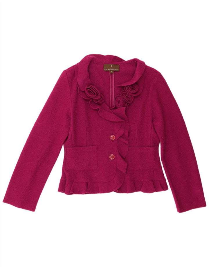 Fenn Wright Manson Veste blazer à 2 boutons pour femme UK 16 Grand rose floral
