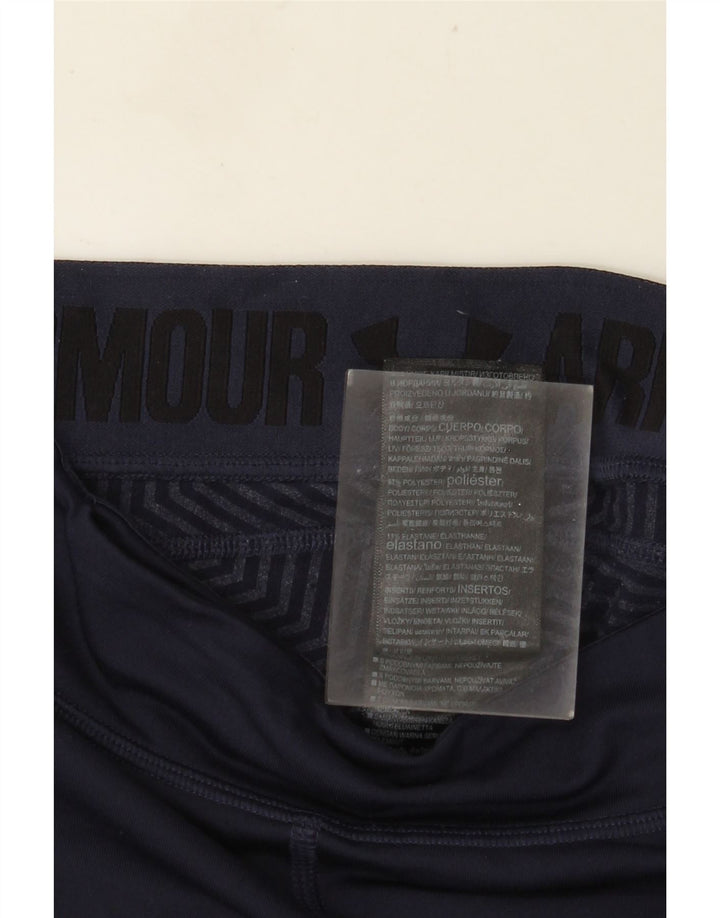 Under Armour Leggings Femme UK 4 XS Bleu Marine Colorblock Polyester