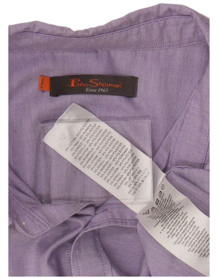 BEN SHERMAN Chemise à manches courtes pour homme 3XL Violet Coton