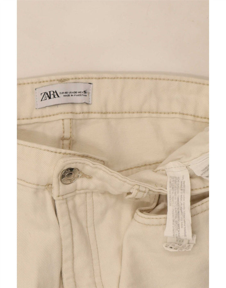 Zara Jean droit femme EU 40 Medium W30 L27 coton blanc