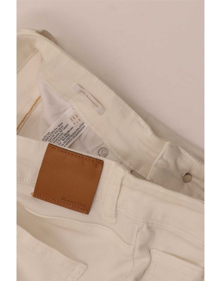 Massimo Dutti Jean Bootcut Femme EU 40 Moyen W30 L34 Coton Blanc