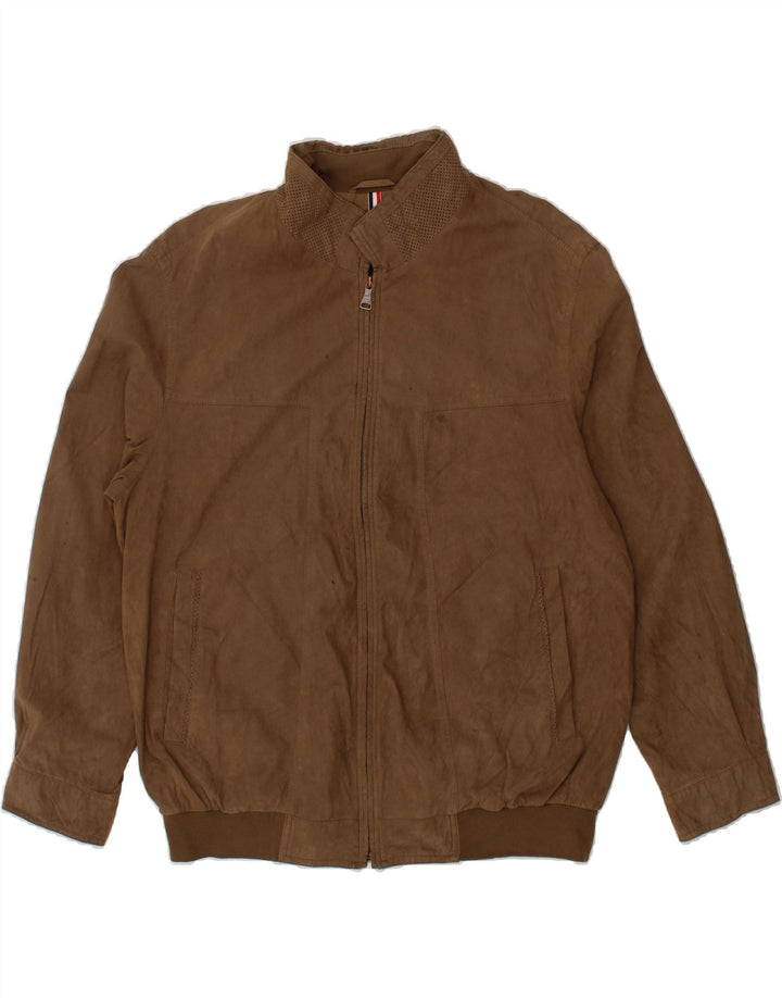 PIERRE CARDIN Blouson Bomber Homme IT 56 3XL Marron Polyamide