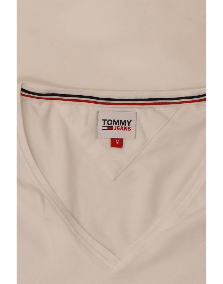 Tommy Hilfiger T-shirt pour femme UK 12 Medium Blanc