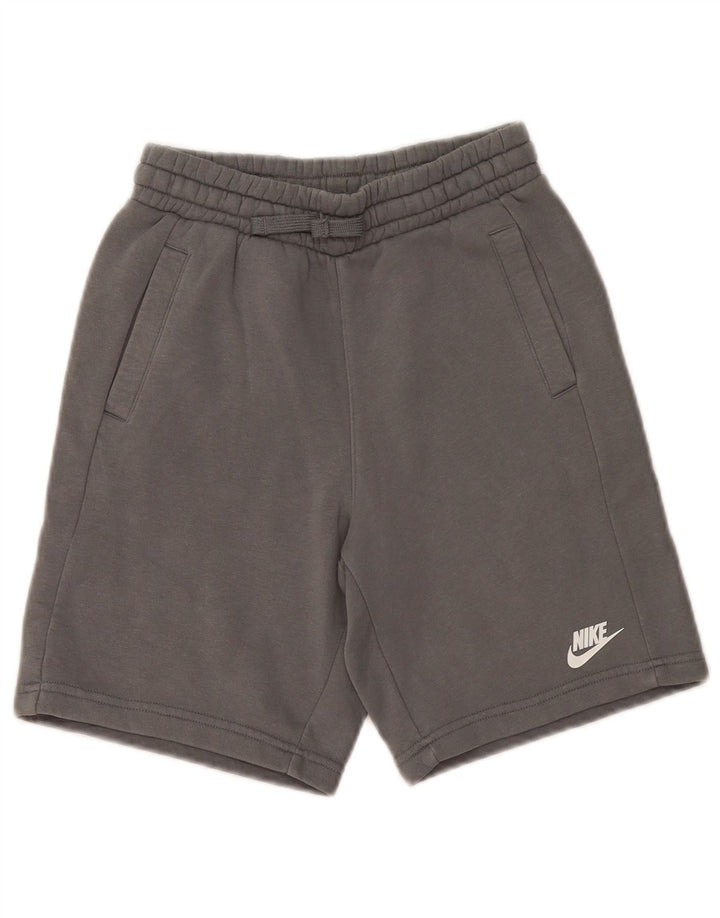 NIKE Short de sport garçon 10-11 ans gris moyen coton
