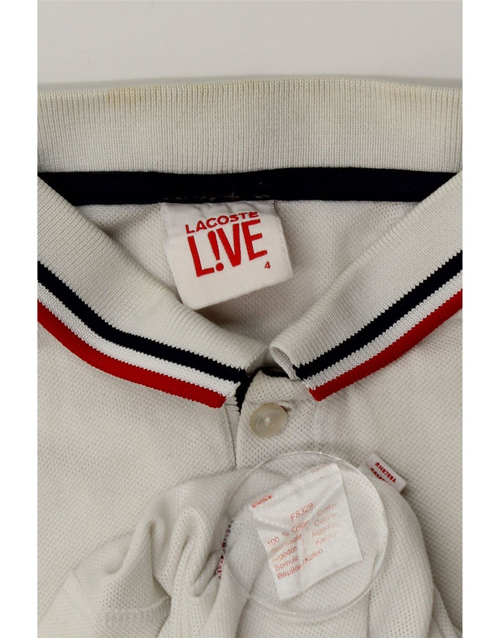 LACOSTE Polo Homme Taille 4 Coton Blanc Moyen
