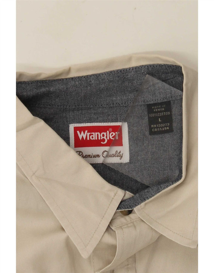 WRANGLER Chemise à manches courtes pour homme en coton beige