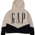 Gap Pull à capuche surdimensionné graphique pour femme UK 14 Medium White Colourblock