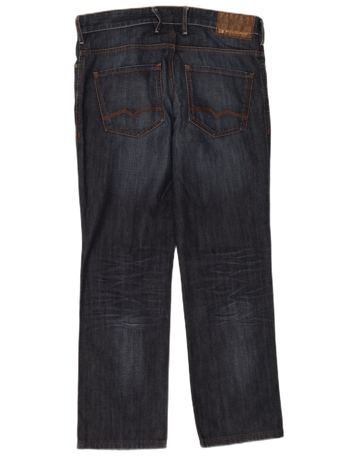 Hugo Boss Jean droit W32 L29 bleu marine en coton pour homme
