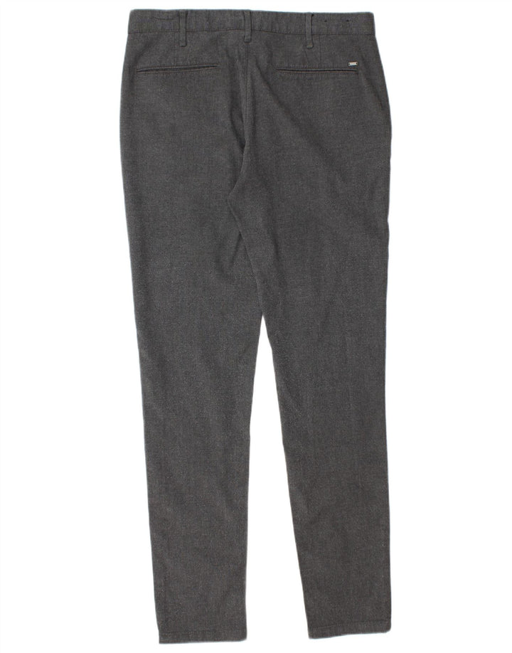 Zara Pantalon Chino Slim Homme EU 40 Medium W31 L30 Gris Polyester