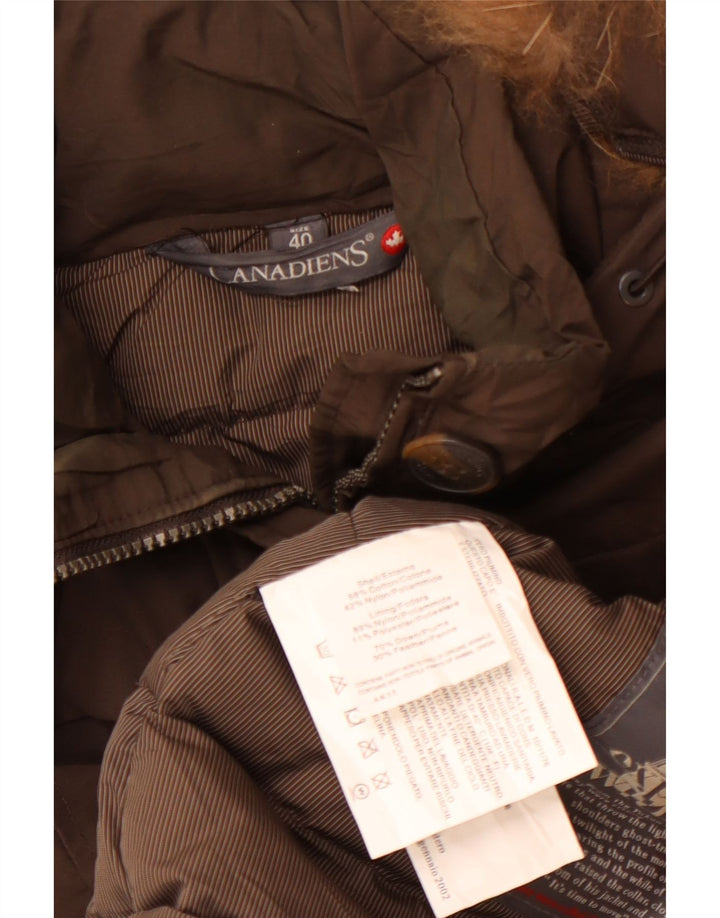 CANADIENS Veste matelassée à capuche pour femme EU 40 Coton marron moyen