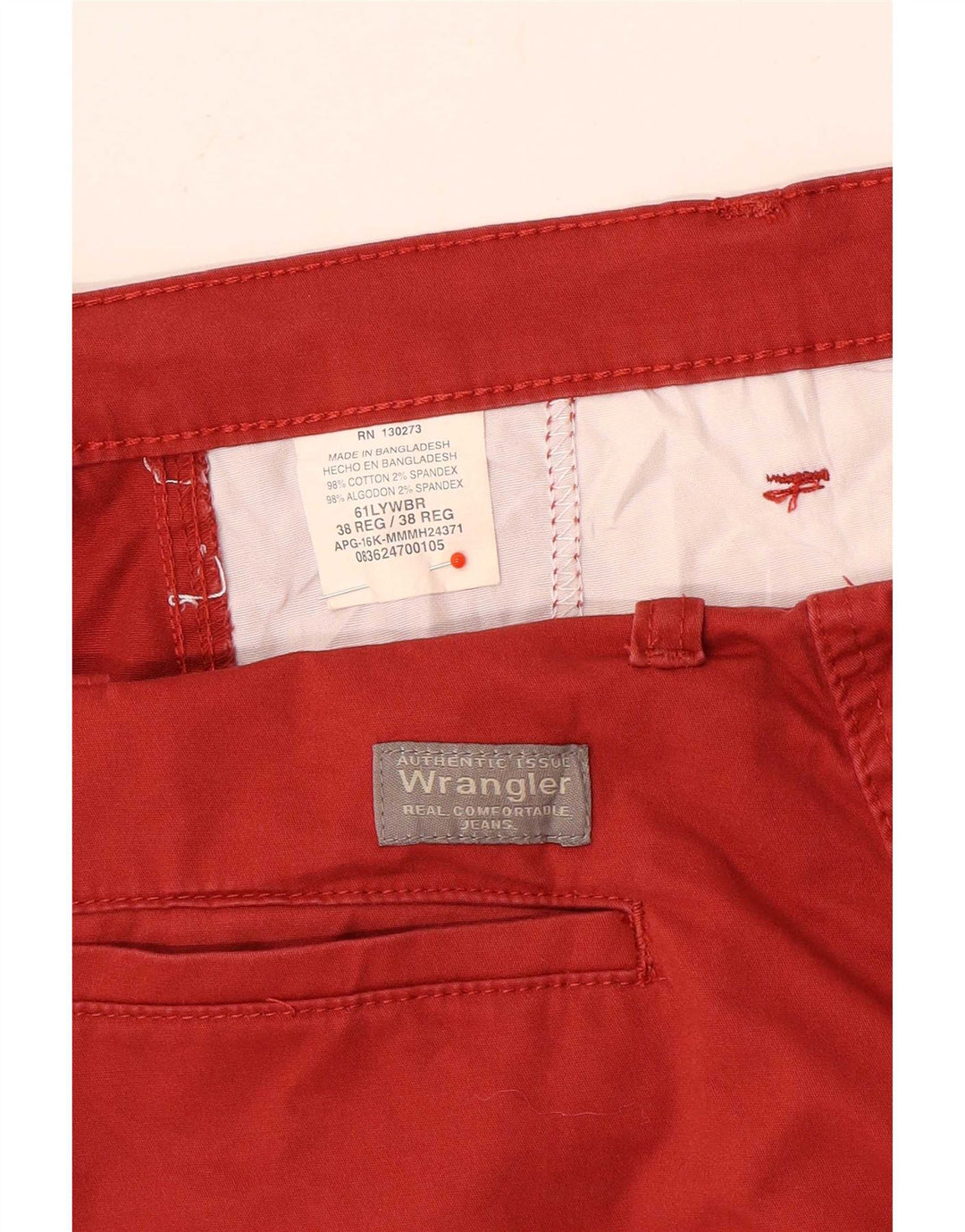 Wrangler Short Cargo Homme W38 XL Coton Rouge