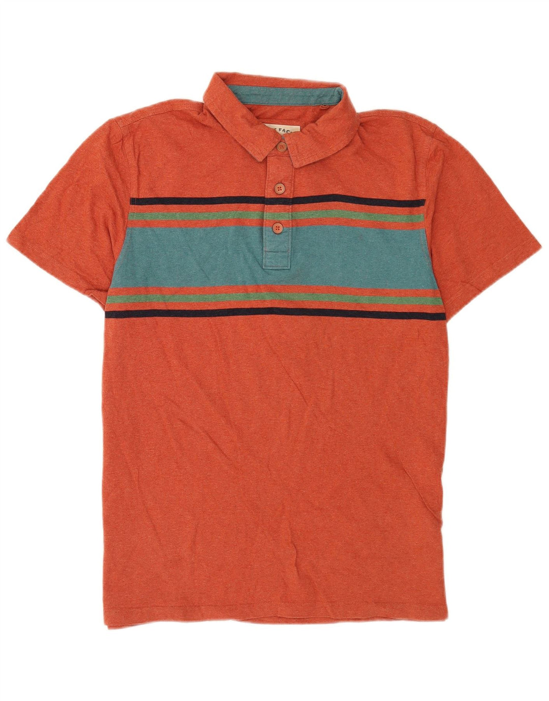 Fat Face Polo Homme Large Orange Colourblock Coton