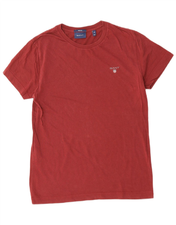 GANT Hommes Regular T-Shirt Top XS Bordeaux Coton