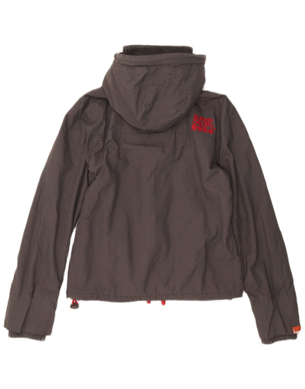 Superdry Veste coupe-vent graphique pour femme UK 12 Gris moyen