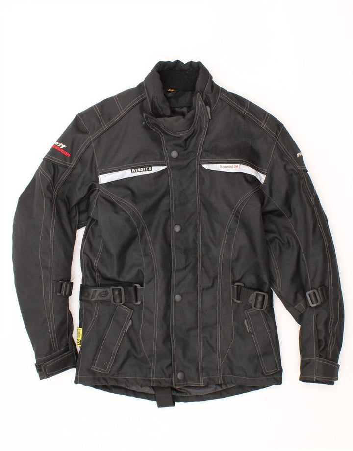 ROLEFF Mens Racer Jacket UK 34 XS Black Polyester Vintage ROLEFF and Second-Hand ROLEFF from Messina Hembry 