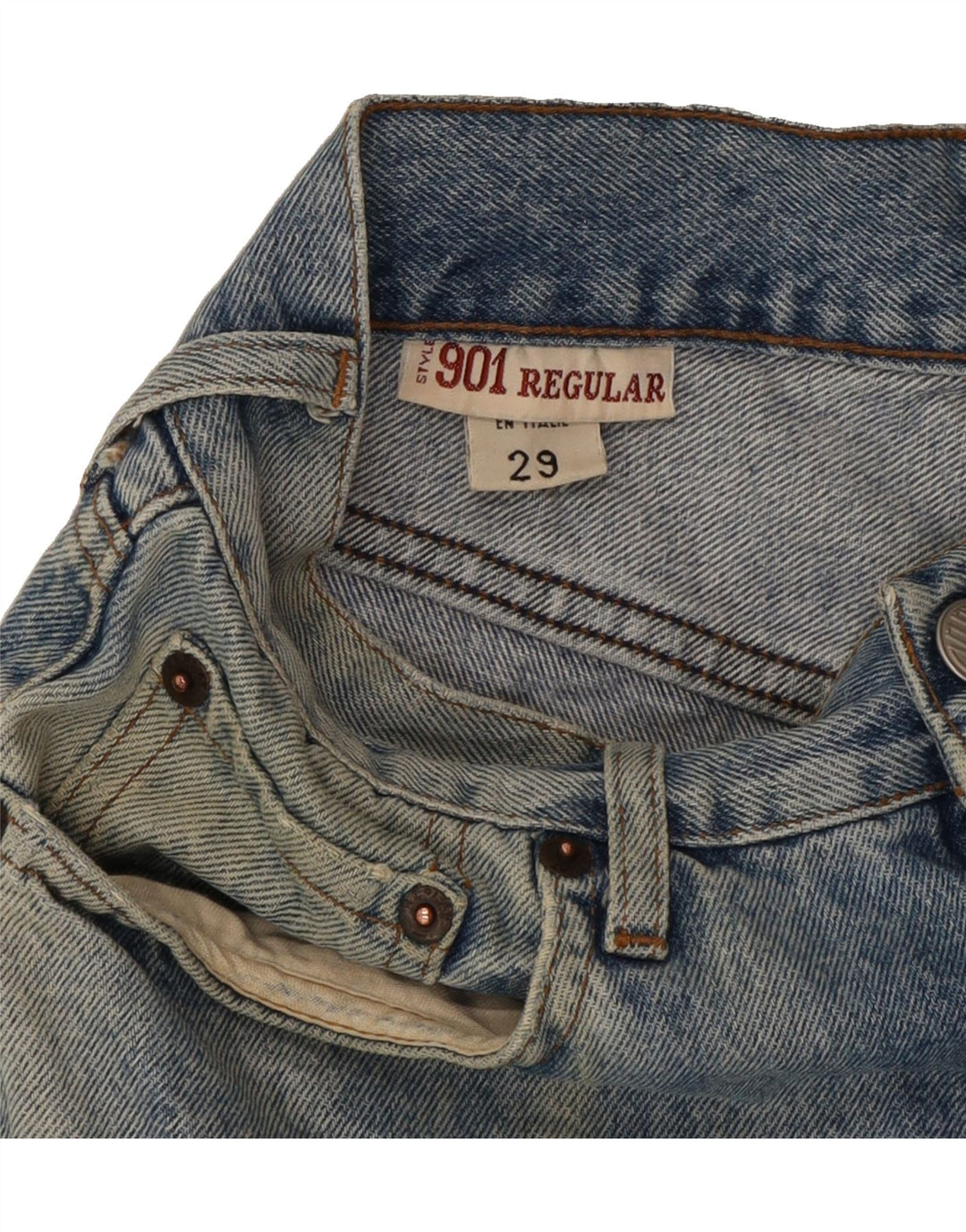 REPLAY Womens 901 Regular Straight Jeans W29 L31 Blue Cotton Vintage Replay and Second-Hand Replay from Messina Hembry 