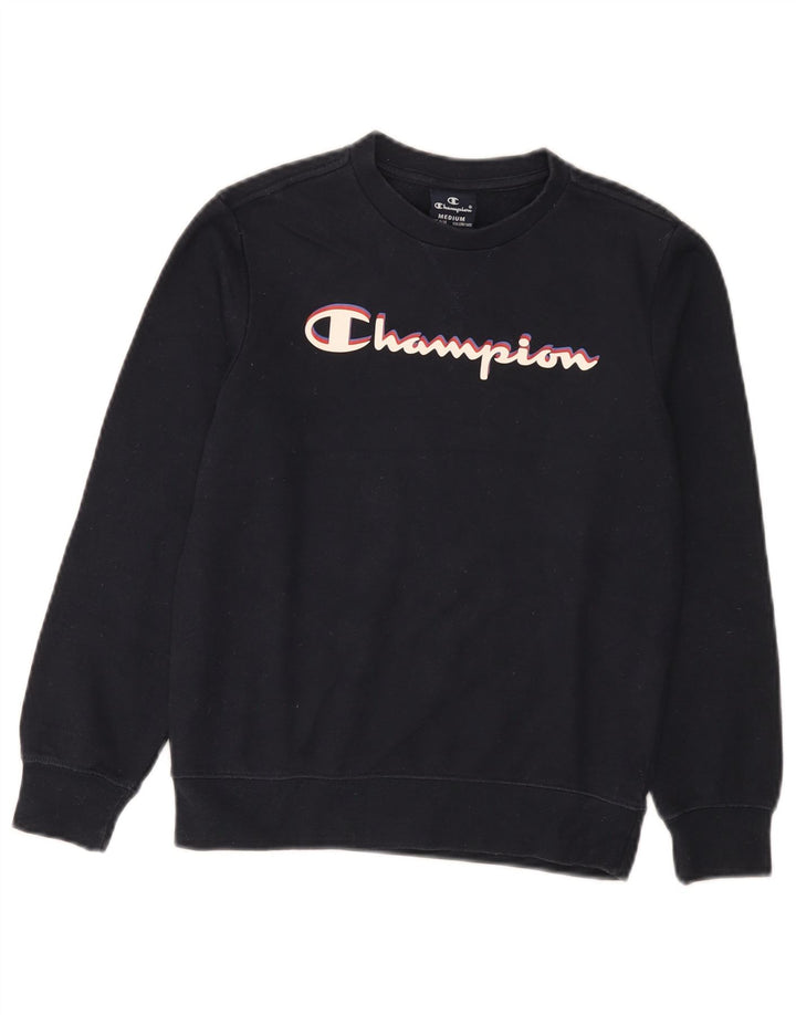 Champion Sweat-Shirt Graphique Garçon 9-10 Ans Coton Bleu Marine Moyen