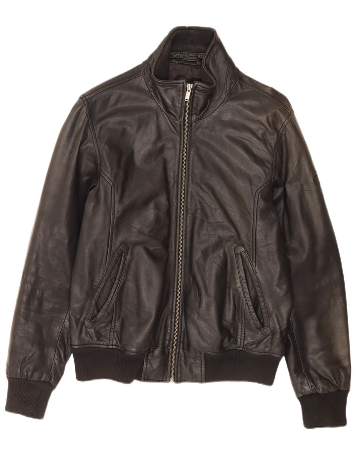Bomboogie Veste en cuir pour homme UK 42 XL Cuir noir