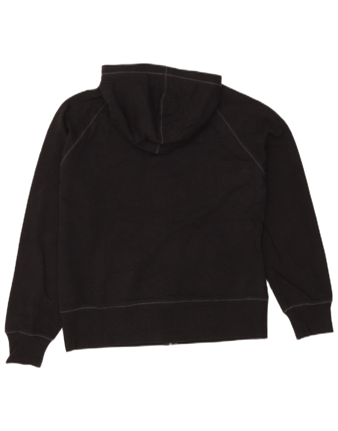 EDDIE BAUER Pull à capuche zippé pour femme UK 14 Coton noir moyen