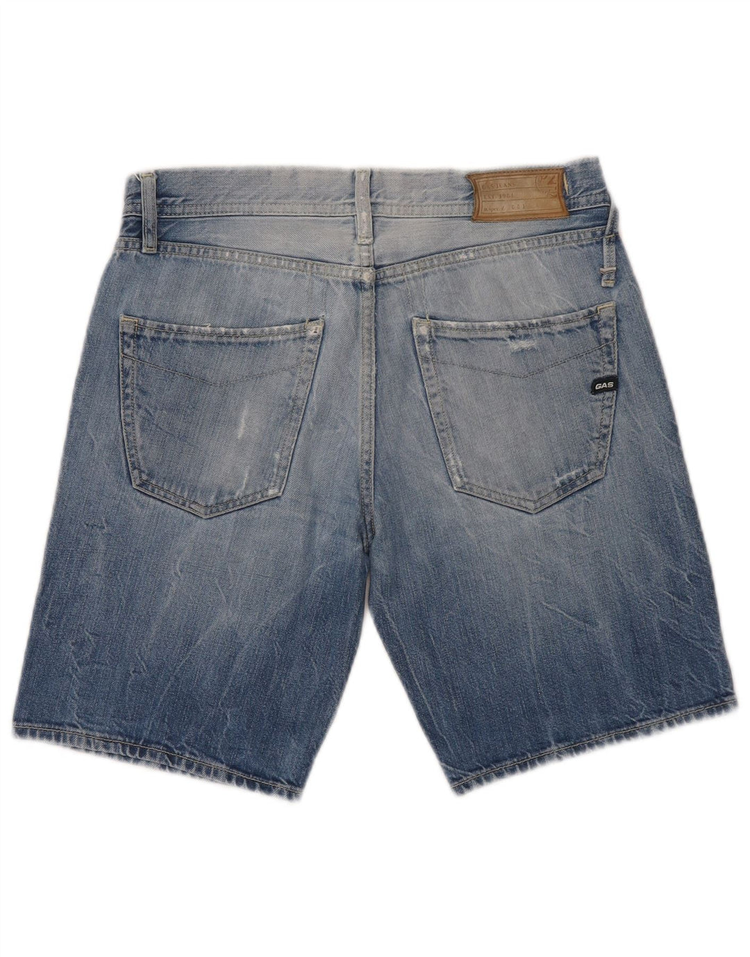 Gas Short En Jean Femme W29 Bleu Moyen Coton