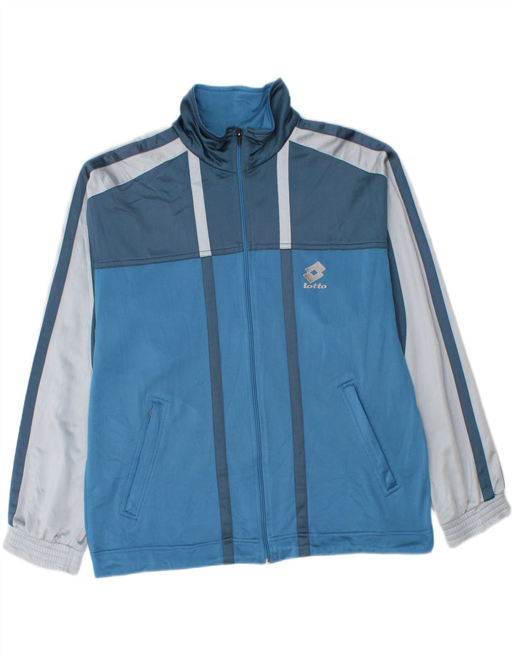 Lotto Survêtement complet pour homme Large Bleu Colorblock Polyester
