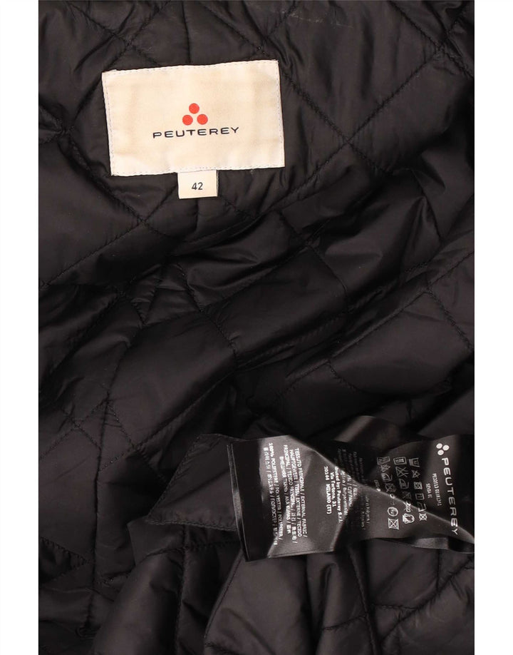 PEUTEREY Manteau matelassé à capuche pour femme IT 42 Polyester noir moyen
