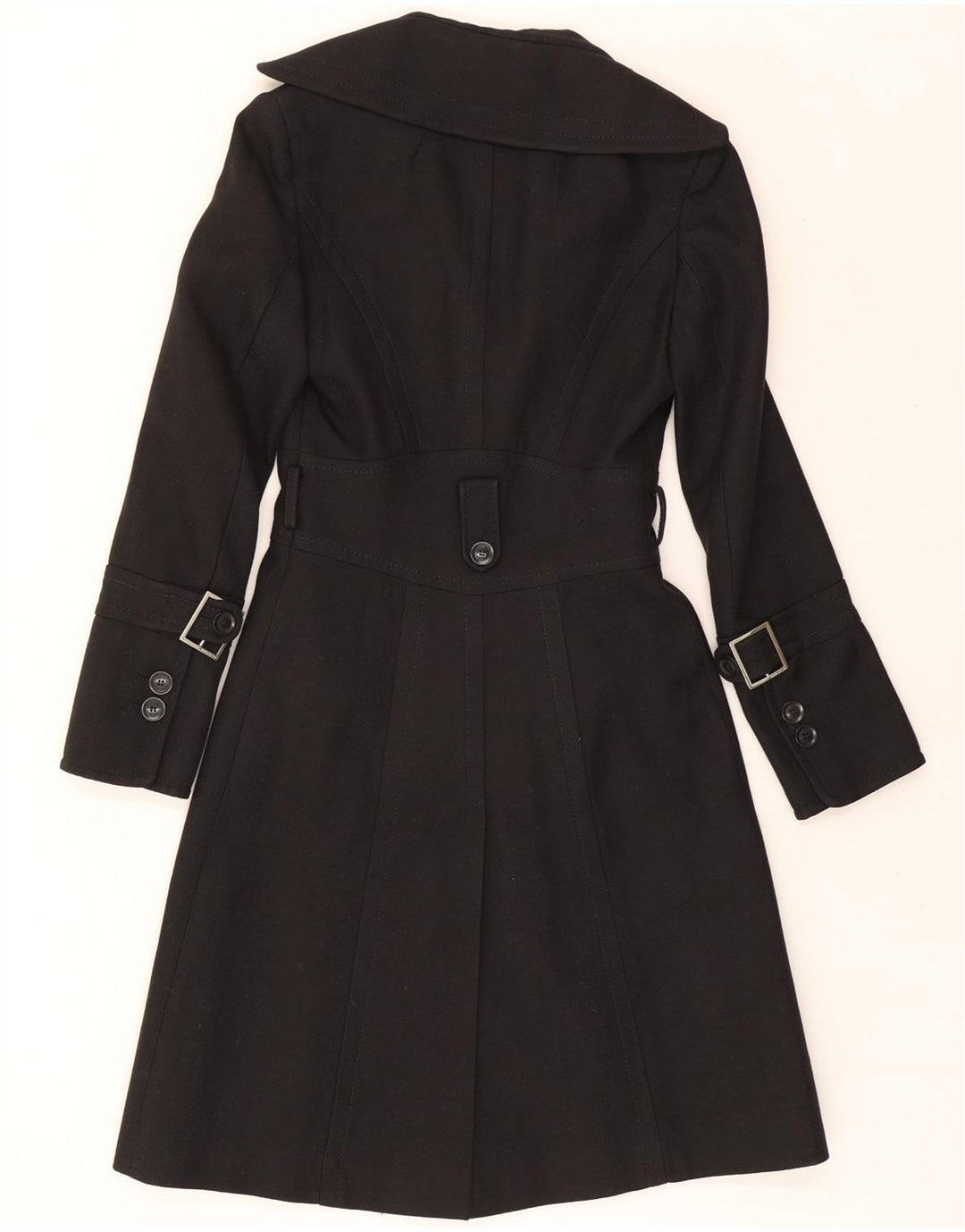 Karen Millen Manteau pour femme UK 8 Petite laine noire