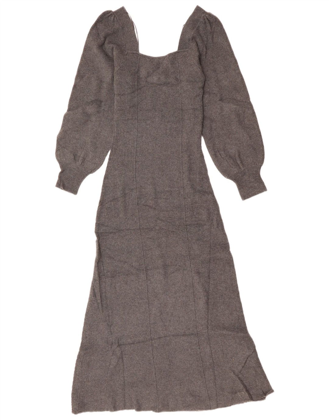 ZARA Robe pull à manches longues pour femme UK 8 Small Gris Acrylique