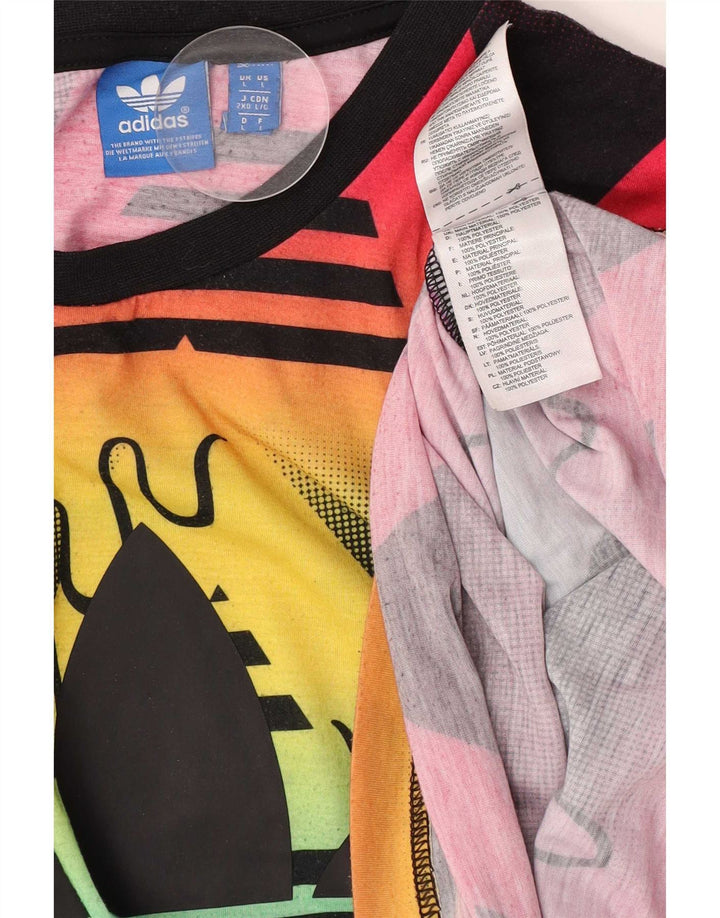 Adidas Mens Graphic T-Shirt Top Large Multicolore Polyester