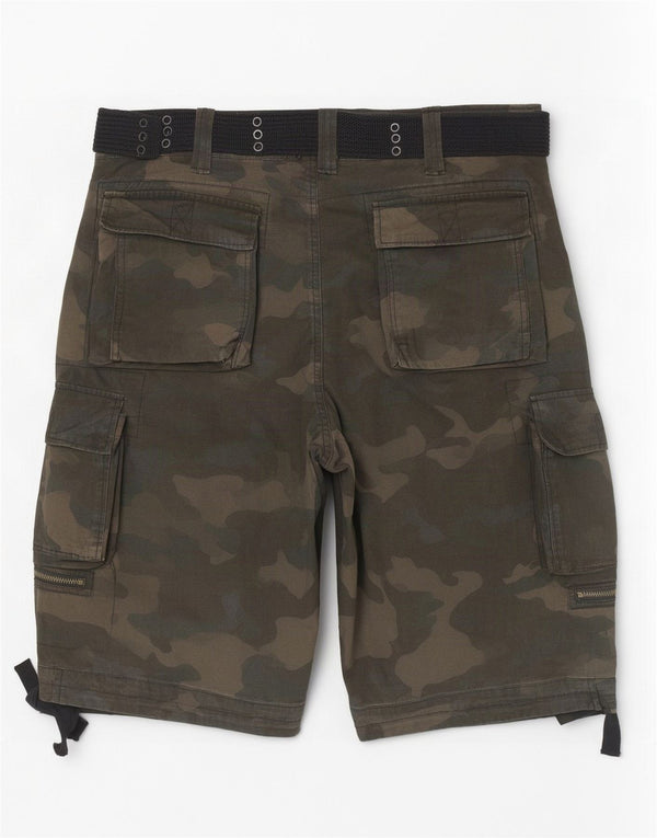 Brandit Short Cargo Homme 4XL W44 Vert Camouflage Coton