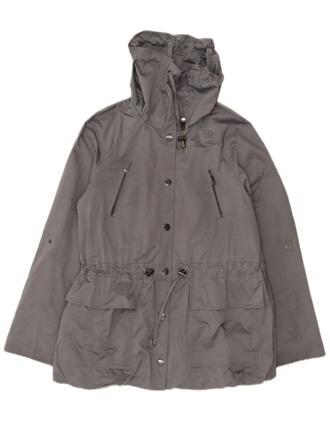 MINT VELVET Veste utilitaire surdimensionnée pour femme UK 10 Petit Gris Polyester