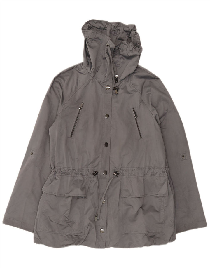 MINT VELVET Veste utilitaire surdimensionnée pour femme UK 10 Petit Gris Polyester