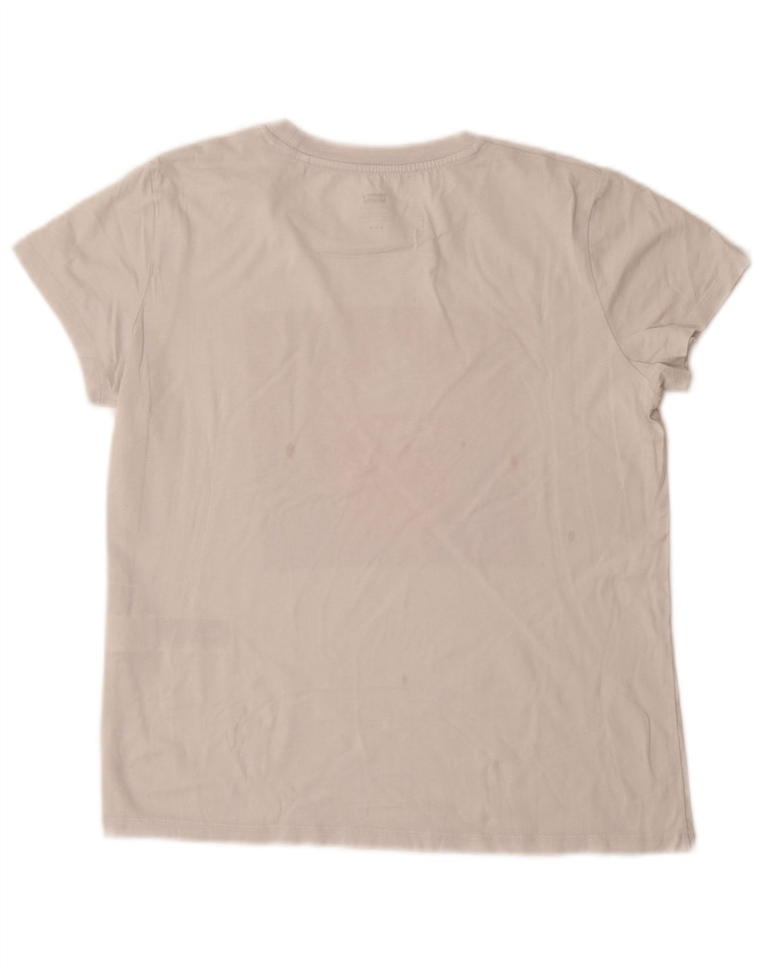 LEVI'S T-Shirt Graphique Femme UK 12 Coton Blanc Moyen