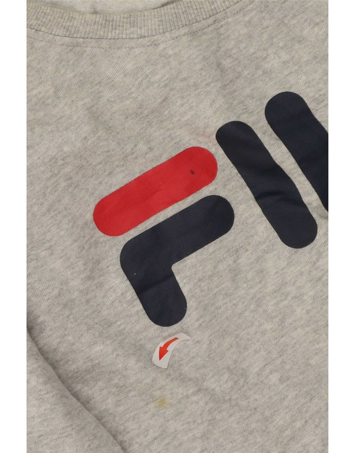 Fila Sweat-Shirt Graphique Homme Gris Moyen Moucheté Coton