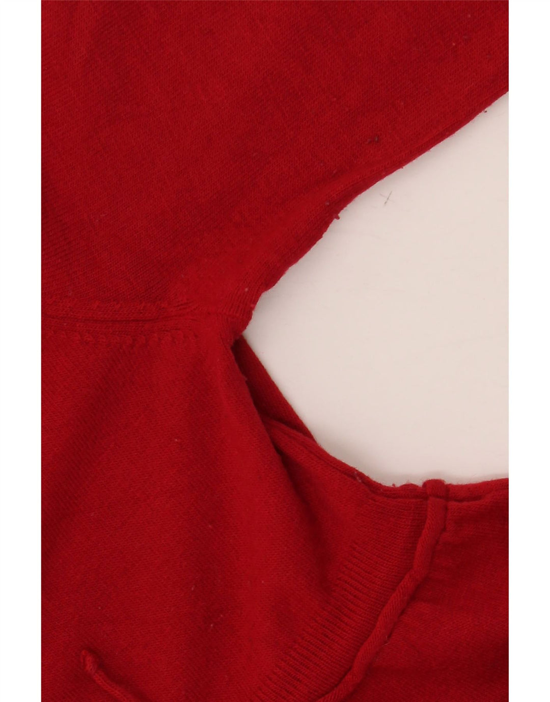 CALVIN KLEIN JEANS Pull graphique à col bateau pour femme UK 10 Petit Rouge