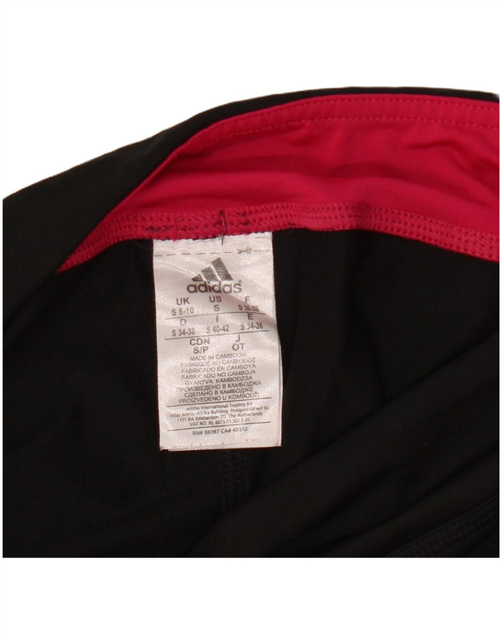 Adidas Climalite Capri Leggings UK 8/10 Petit Noir Polyester