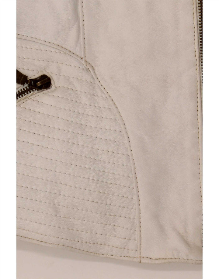 Schegge Veste de course en cuir pour femme IT 52 2XL Blanc