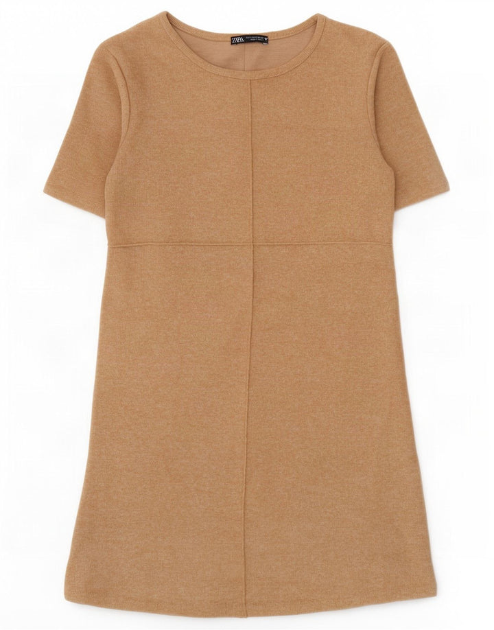 Zara Robe droite pour femme UK 10 Petit Beige