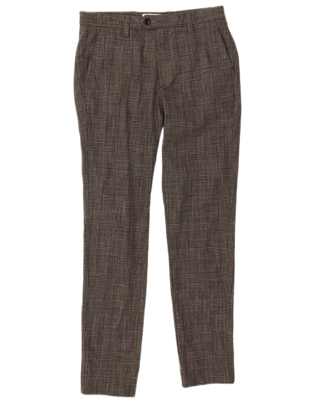 Jack & Jones Pantalon de Costume Slim Homme W30 L32 Gris à Carreaux Polyester