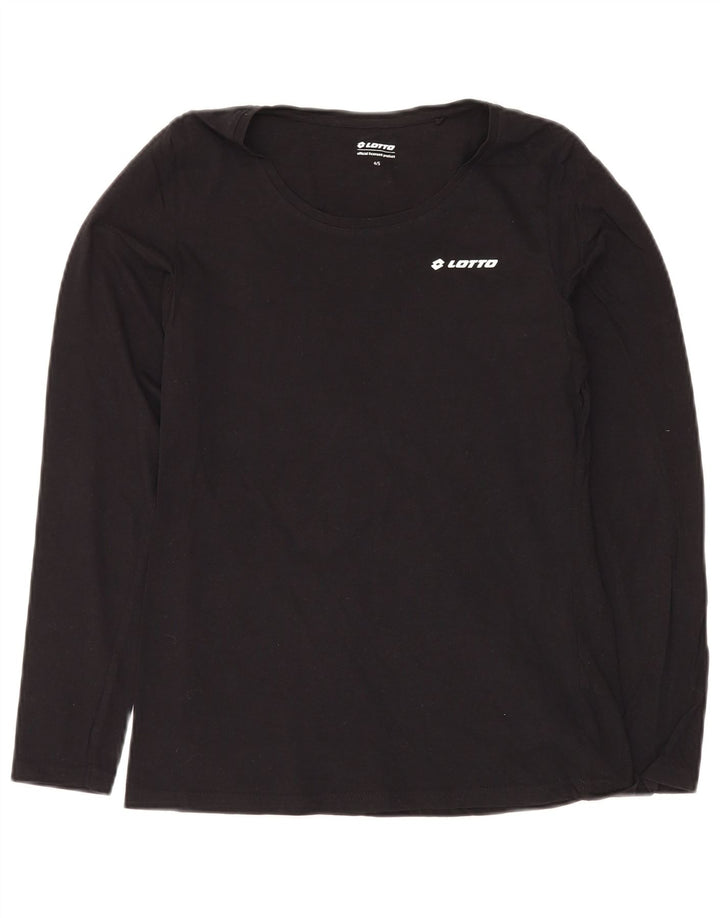 LOTTO Haut à manches longues pour femme UK 10 Small Noir Coton