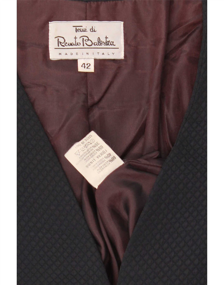 Renato Balestra Veste Boléro Femme IT 42 Bleu Marine Moyen Argyle/Diamant