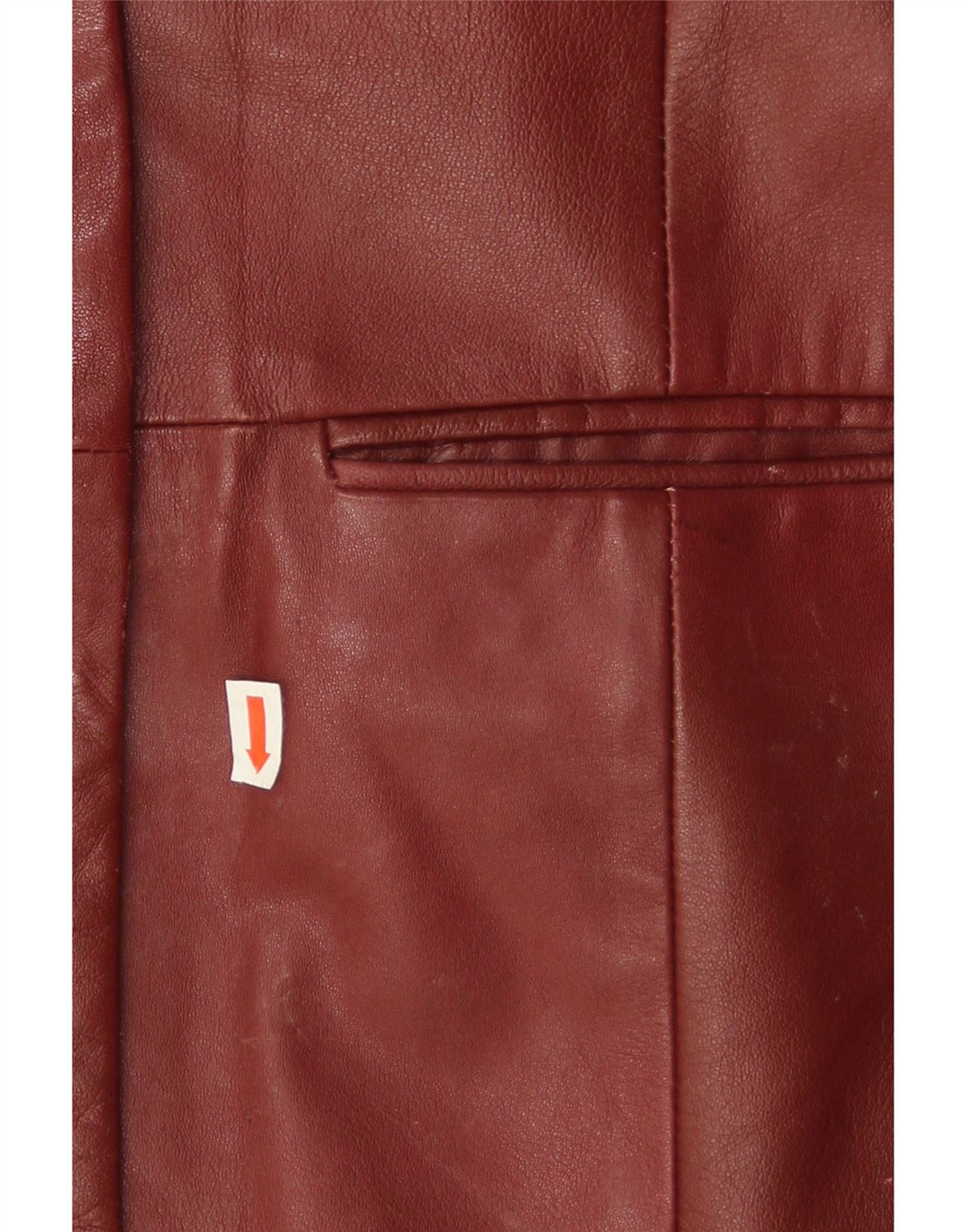 Conbipel Veste Blazer En Cuir 3 Boutons Femme IT 46 Grand Cuir Bordeaux